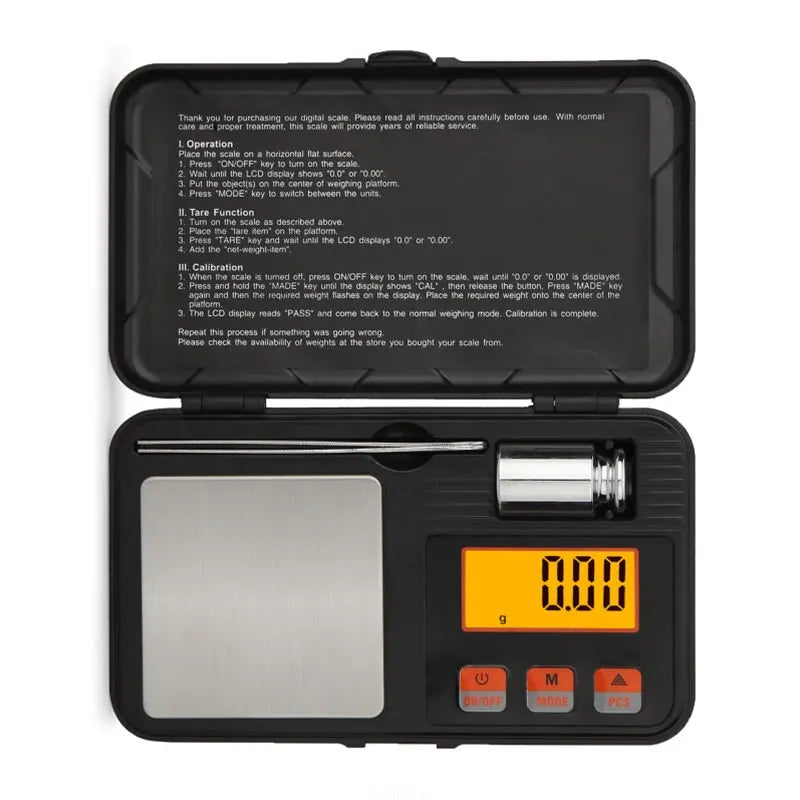 Digital Mini Precision Scale - 200g/0.01g & 50g/0.001g Pocket Electronic Balance for Food, Jewelry & Small Items