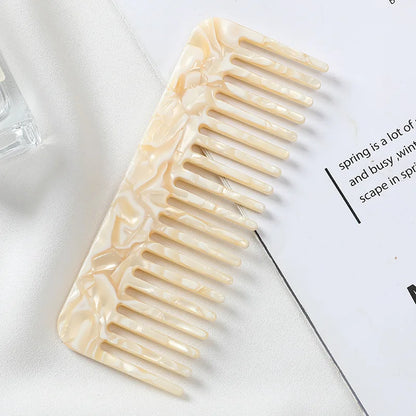 Korean Fashion Hair Comb – Wide Teeth Acetate Anti-Static Hairbrush, Colorful Massage Hair Styling Tool