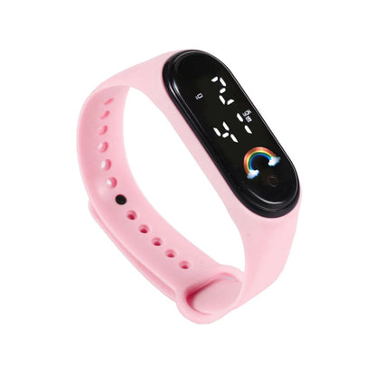 Kawaii Waterproof Smart Watch for Kids – Fashionable Outdoor Sports Digital Watch for Boys & Girls – Silicone Montre Enfant
