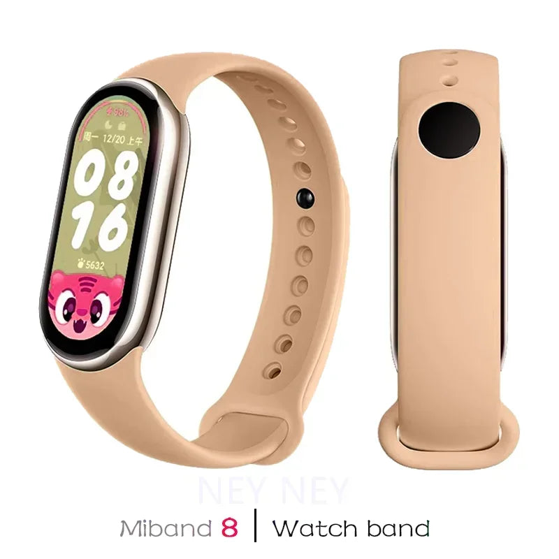 Waterproof Silicone Sport Strap for Xiaomi Mi Band 9/8/NFC – Replacement Smart Bracelet Accessory