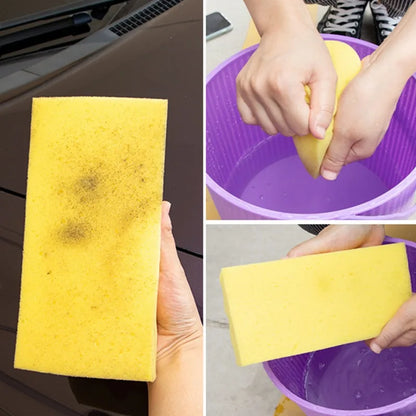 Large Car Wash Sponge - High Density Wave Pattern Water Absorbent Cleaning Sponge for Car Paint Care
