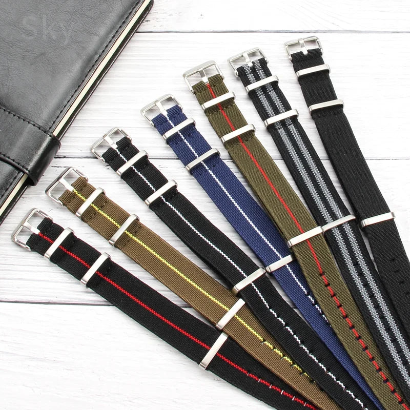 60's French Army Nylon Watch Strap - Woven Military Watch Band for Rolex, Seiko, Tudor & Omega