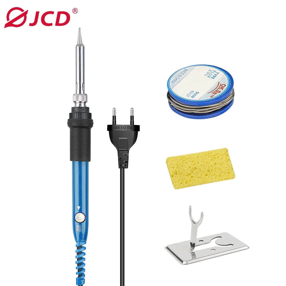 JCD Electric Soldering Iron - 60W/80W Adjustable Temperature Digital Display Welding Repair Tool Kit