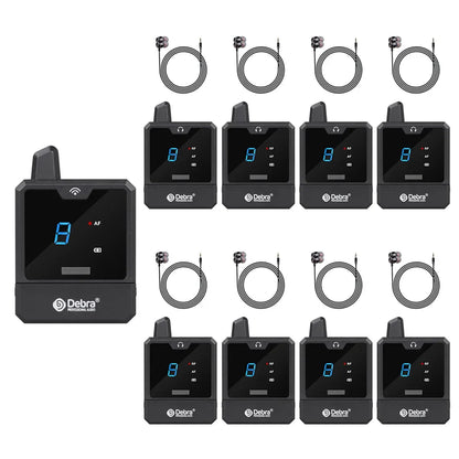 Debra Portable UHF IEM Wireless In-Ear Monitor System – Rechargeable Audio Mini for Music, Live Broadcast & Audio Monitoring