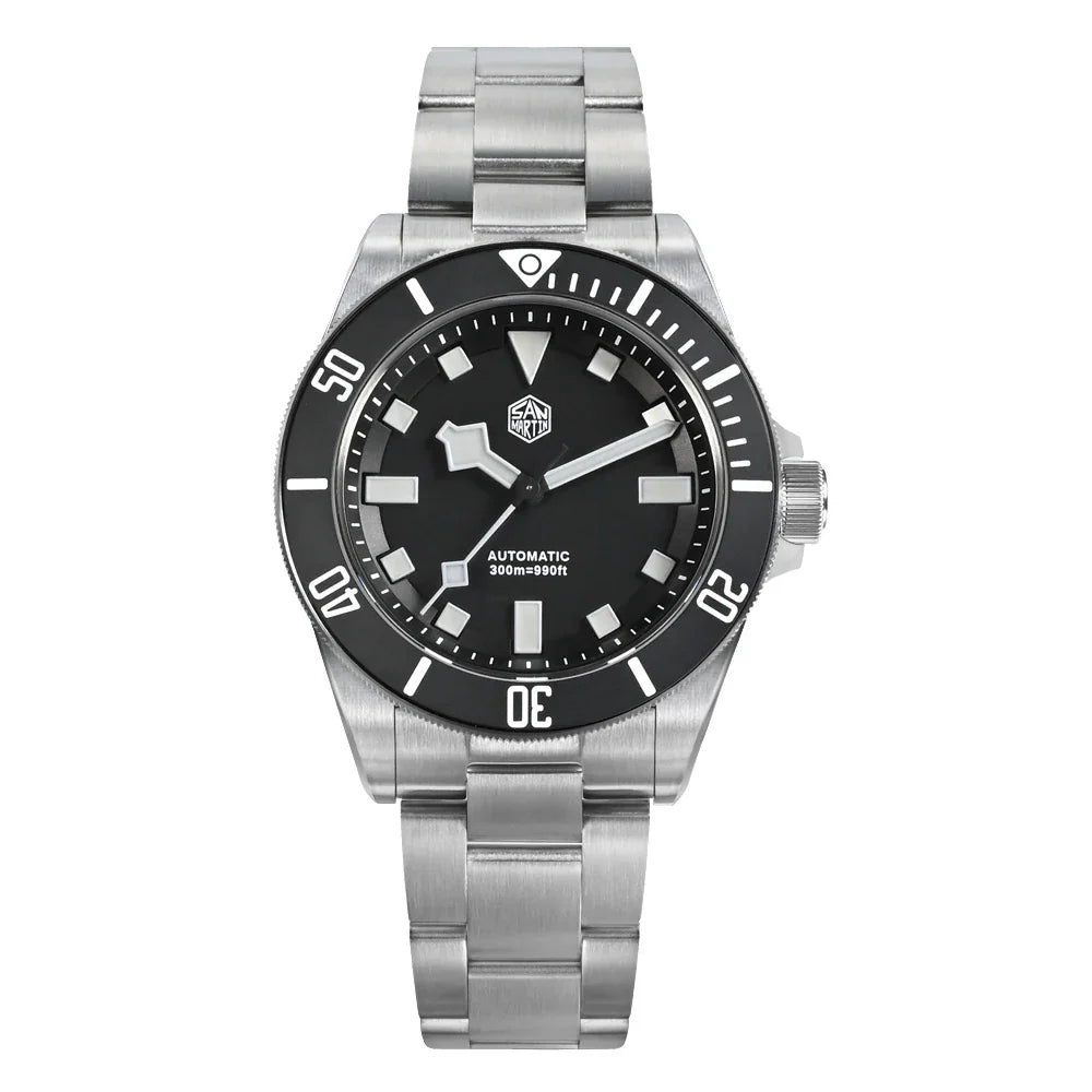 San Martin SN0121T Titanium Diving Watch – NH35 Automatic Movement, Grade 2 Titanium, 120-Click Bezel, 300M Waterproof Wristwatch