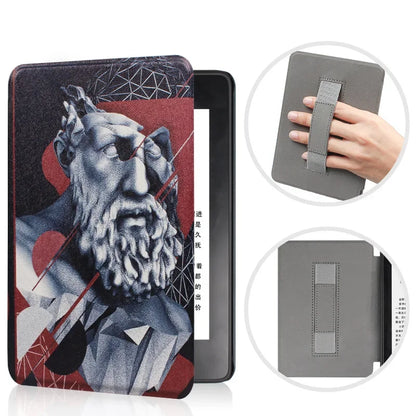 SA568B Leather Case for Kindle Paperwhite 12th Gen 2024 Signature Edition – 7-Inch Cover with Hand Strap & Auto Sleep