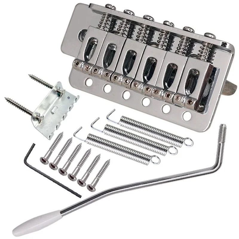 6-String Guitar Bridge Saddle Tailpiece — Tremolo Bridge for Strat SQ ST Electric Guitars, Standard Guitar Accessory