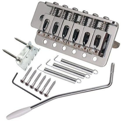6-String Guitar Bridge Saddle Tailpiece — Tremolo Bridge for Strat SQ ST Electric Guitars, Standard Guitar Accessory