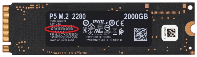 Crucial P3 Plus 1TB PCIe Gen4x4 NVMe M.2 SSD – 500GB, 1TB, 2TB, 5000MB/s Speed (OEM Package)