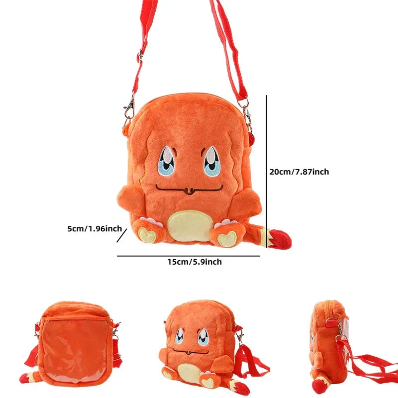 Pokemon Plush Backpack – Gengar, Mimikyu, Snorlax, Rowlet, Lucario & Charmander Anime Shoulder Bag Dolls