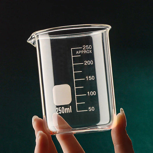 High Borosilicate Glass Measuring Cup – Clear Scale Laboratory Beaker, Kitchen & Baking Measuring Cup (50-1000ml)