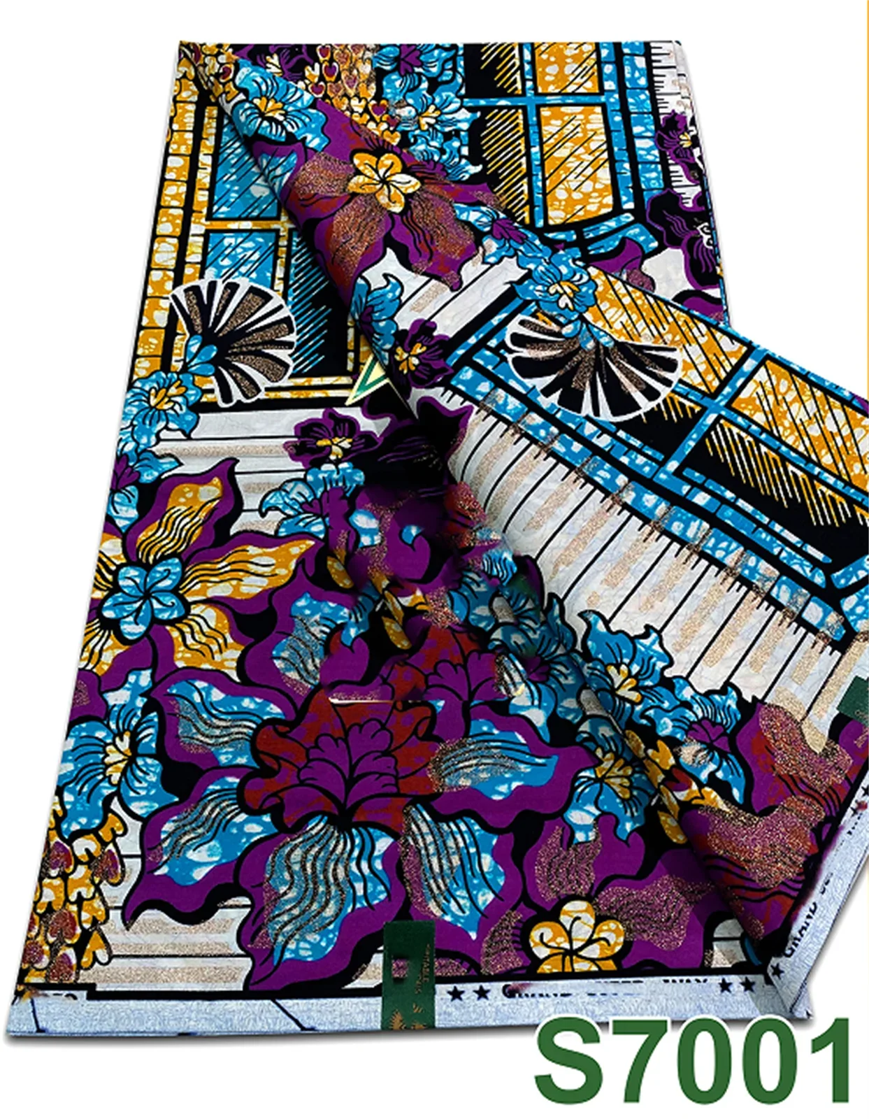 Original African Wax Print Fabric - 6 Yards 100% Cotton Nigerian Ankara Sewing Material