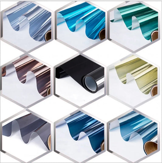 Solar Reflective Window Film - Insulation Privacy Glass Tint Sticker with 99% UV Protection for Home & Office Windows