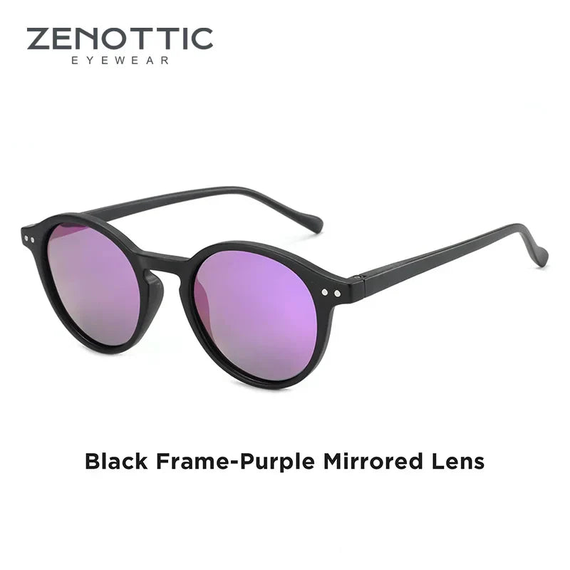 ZENOTTIC Retro Circular Polarized Sunglasses (S Size) – Vintage Small Round UV400 Goggles for Men & Women