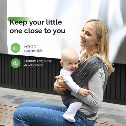 Ergonomic Baby Backpack Carrier - X-Shaped Newborn Sling with Comfortable Outdoor Support Straps