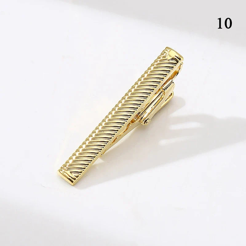 Men’s Fashion Tie Clip Pin - Metal Necktie Bar for Business, Wedding & Party Suit Accessories Gift