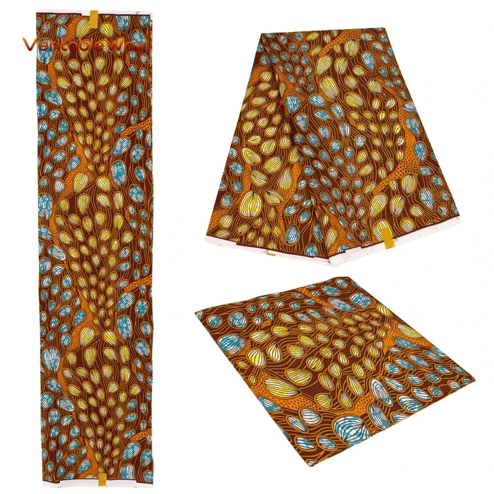 African Ankara Wax Print Fabric by the Yard - High Quality Nigeria Party Dress Sewing Cloth