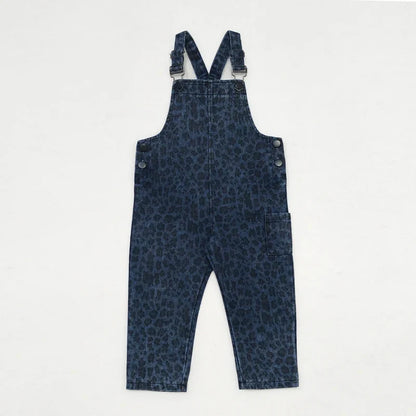 AW26 Denim Leopard Kids Clothing Collection - Boys Girls Dress Skirt Shirt Vest and Overalls Fashion Set