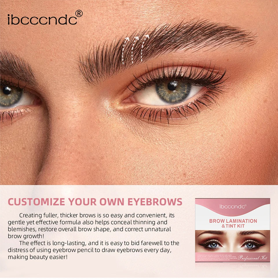 Professional Semi-Permanent Brow & Lash Lift Kit – Brow Lamination, Eyelash Perming & Tinting Makeup Set