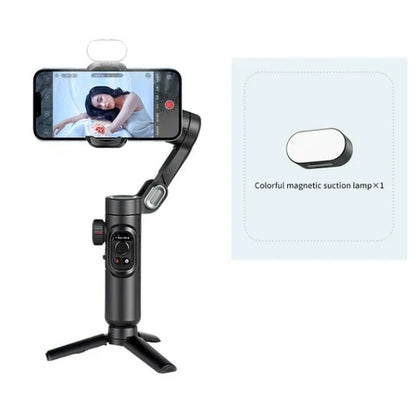 AOCHUAN 3-Axis Smartphone Gimbal - Handheld Stabilizer with Fill Light & Face Tracking for iPhone Android Vlogging