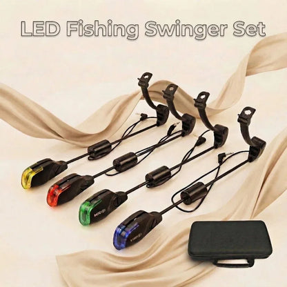 Hirisi B2011 Carp Fishing Swinger Indicator - LED Light Bite Alarm Accessory with Removable Base Seat
