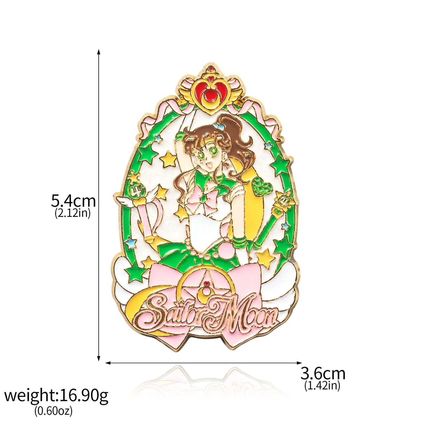 Sailor Girl Cartoon Brooch – Cute Moon & Stars Enamel Pin for Bags, Clothes & Jewelry