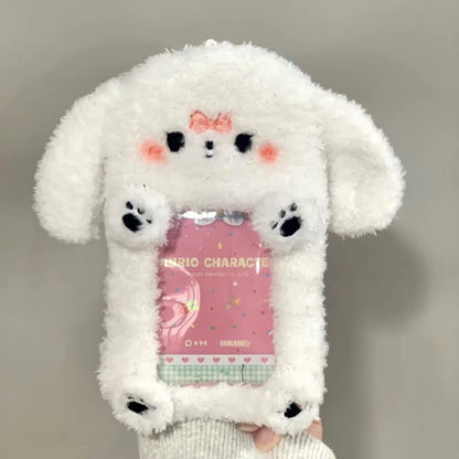 Cute Fox Photocard Case Keychain - Cartoon Student Card Holder & Idol Photo Protective Cover