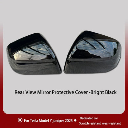 Carbon Fiber Side Mirror Covers - Tesla Model Y Juniper 2025 ABS Rearview Mirror Exterior Accessories
