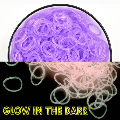 600pcs Glow-in-the-Dark Loom Band Kit – Colorful DIY Bracelet Making Set with Beads & Accessories for Friendship Crafts