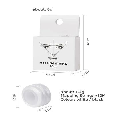 6PCS Microblading Pre-Ink Mapping String – Semi-Permanent Eyebrow Positioning & PMU Measurement Tool