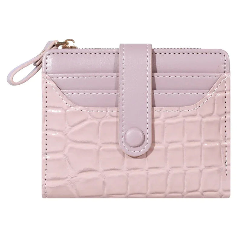 Elegant Women’s Multi-Card Wallet – Secure Double Zip PU Leather Clutch with Crocodile Texture and Stylish Storage