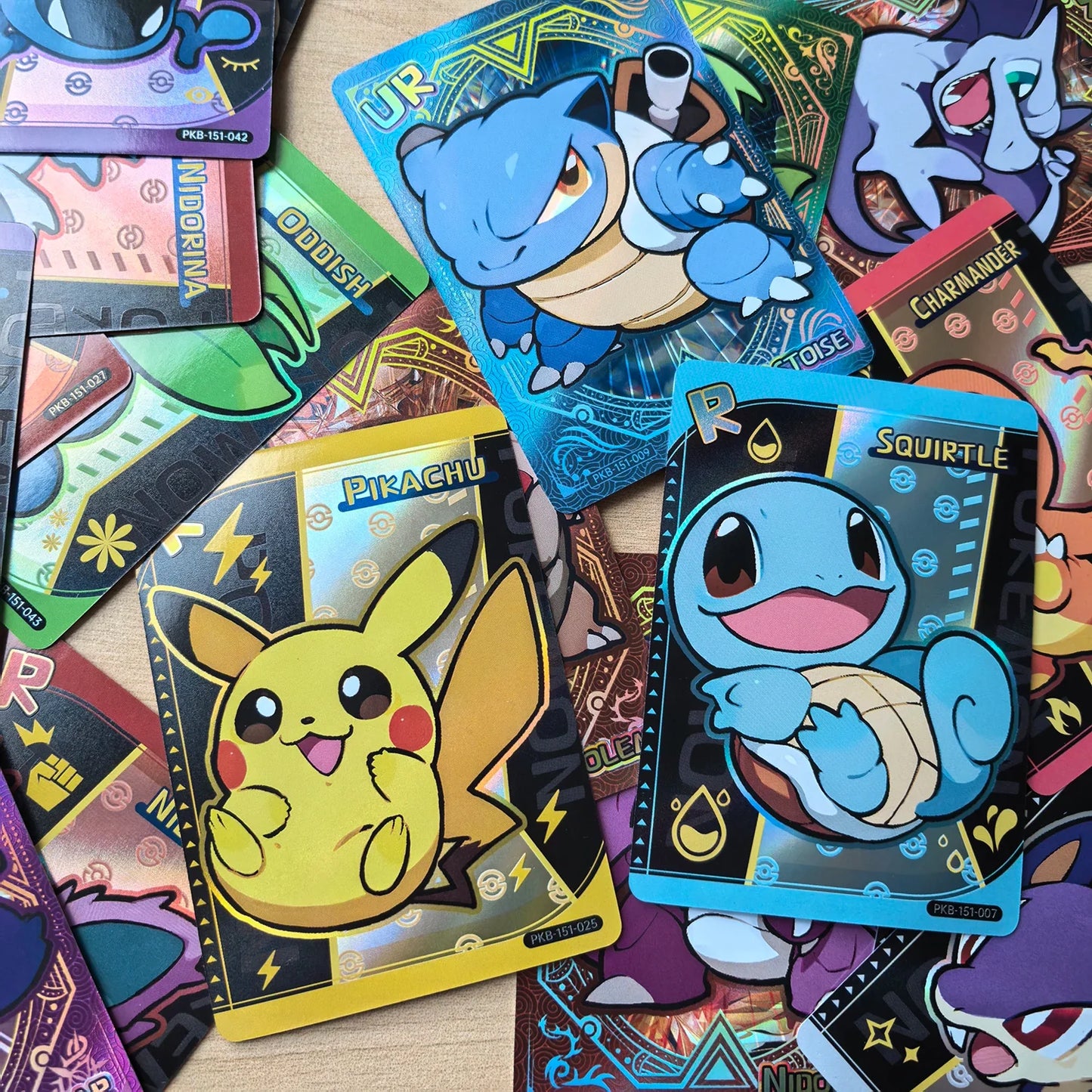 Holographic 59PCS Chibi PokeBaBy Pokemon Cards – DIY Cute Shiny 1996 Anime Collection with Gengar & Charizard