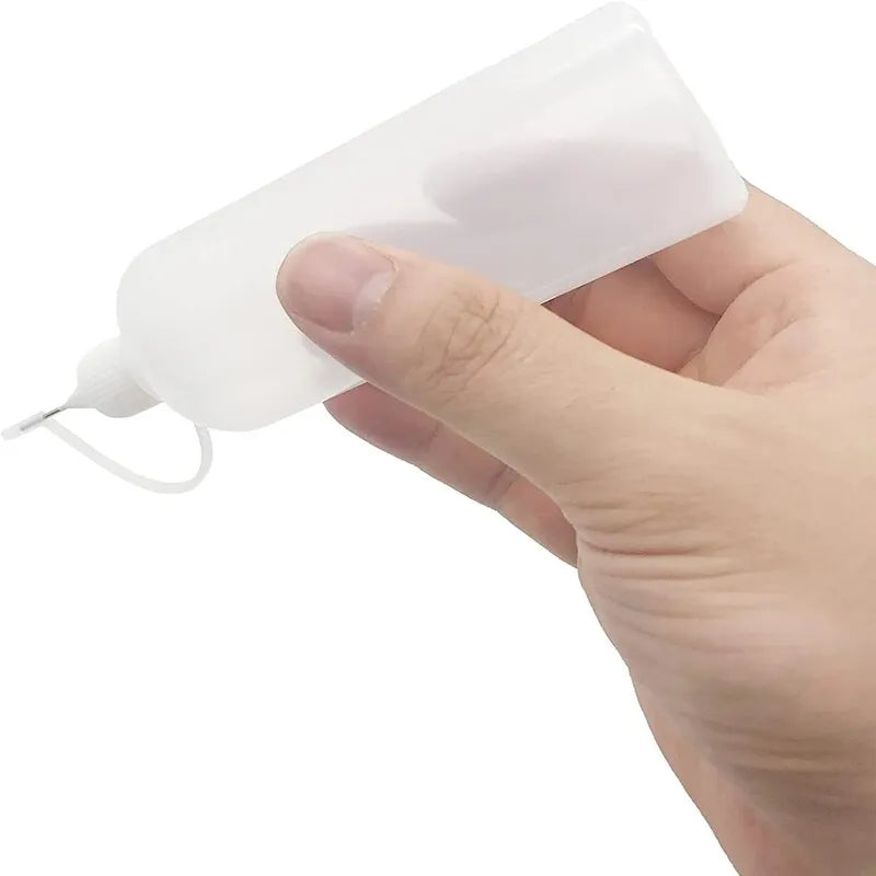5 Pcs Needle Tip Glue Bottle - Squeeze Plastic Bottle with Dispensing Needle, Sealing Cap, Liquid Flux Dispenser Applicator