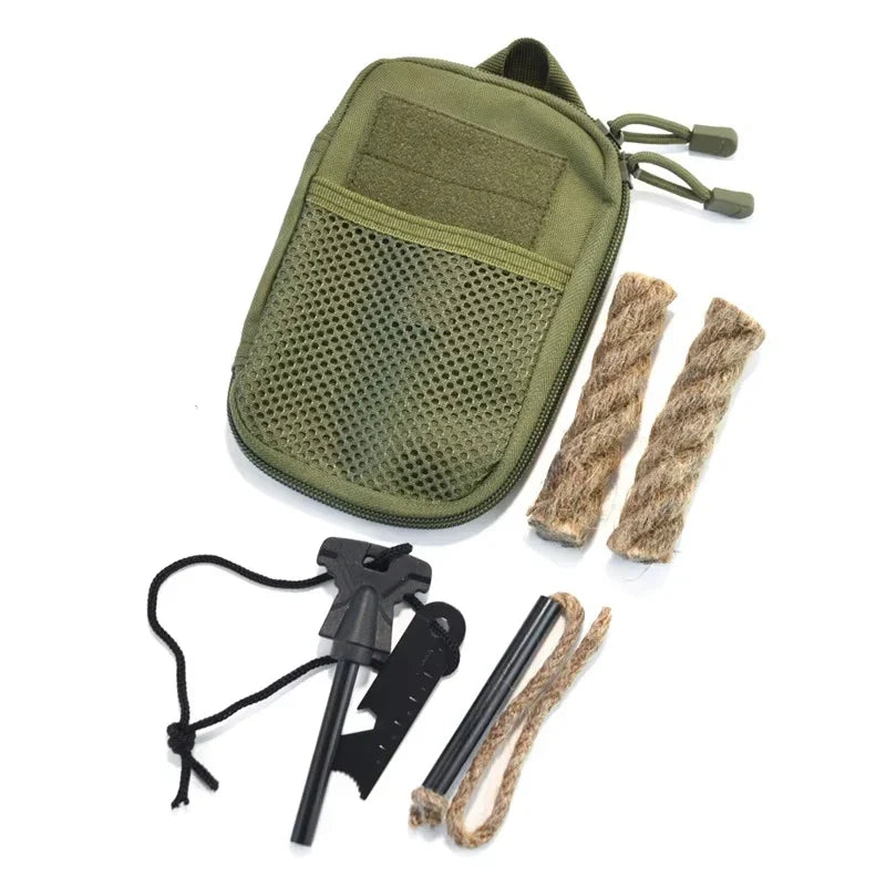 Portable Magnesium Fire Starter Stick – Flint Lighter with Wooden Handle for Outdoor Survival & Camping