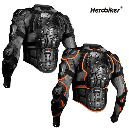HEROBIKER Men’s Motorcycle Jacket — Motocross Riding Armor with Body Protection, Sizes S-5XL