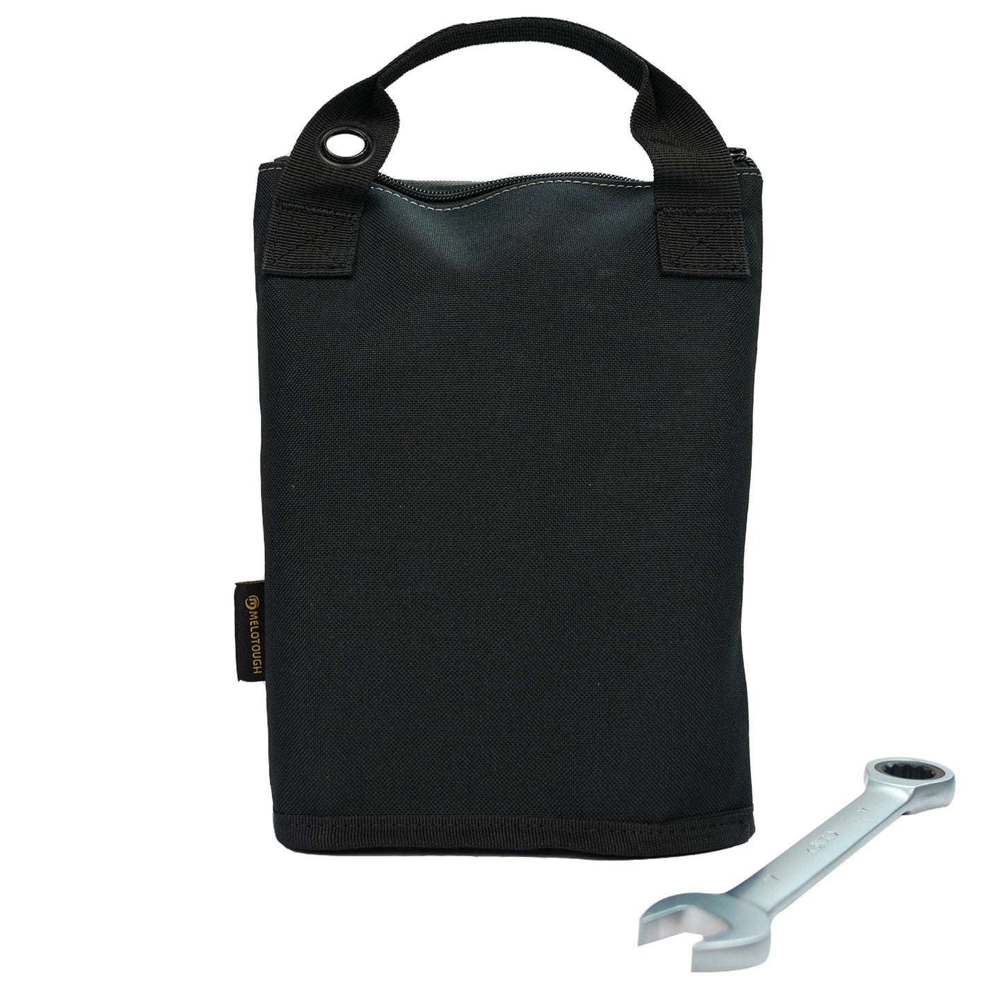 MELOTOUGH Canvas Tool Pouch | 2-Pack Zipper Bags with Mesh Window & Hanging Grommets