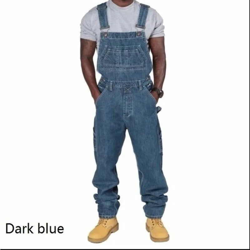 Men’s Denim Overalls - 2026 Fashion Jumpsuit Jeans with Adjustable Suspenders