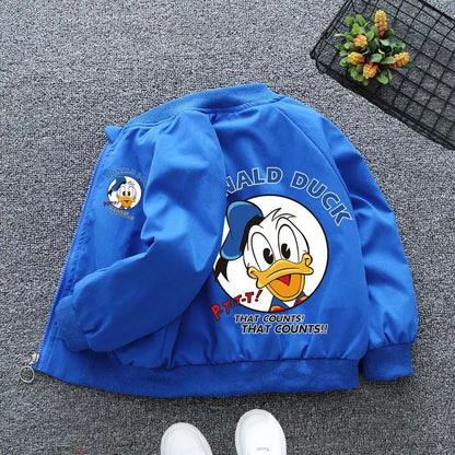 Spring Cartoon Mickey Mouse Hooded Jacket – Baby Boys & Girls Sweatshirt Windbreaker Coat for Kids Ages 1-6 Years