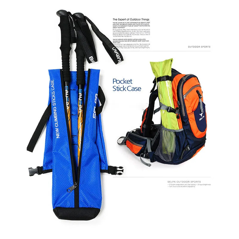 Outdoor Hiking Poles Storage Bag - Portable Folding Walking Pole Carrying Bag for Hiking, Backpacking & Travel