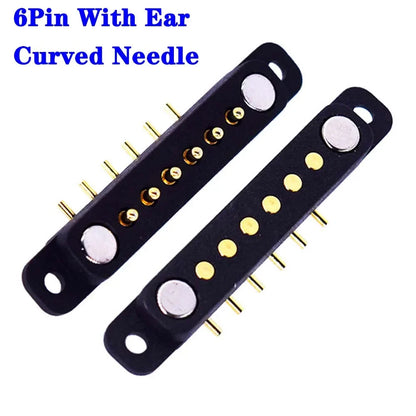 Magnetic Pogo Pin Connector - 2-10 Pin Spring Loaded Male Female DC Power Socket with 2.54/4.0/2.8mm Pitch