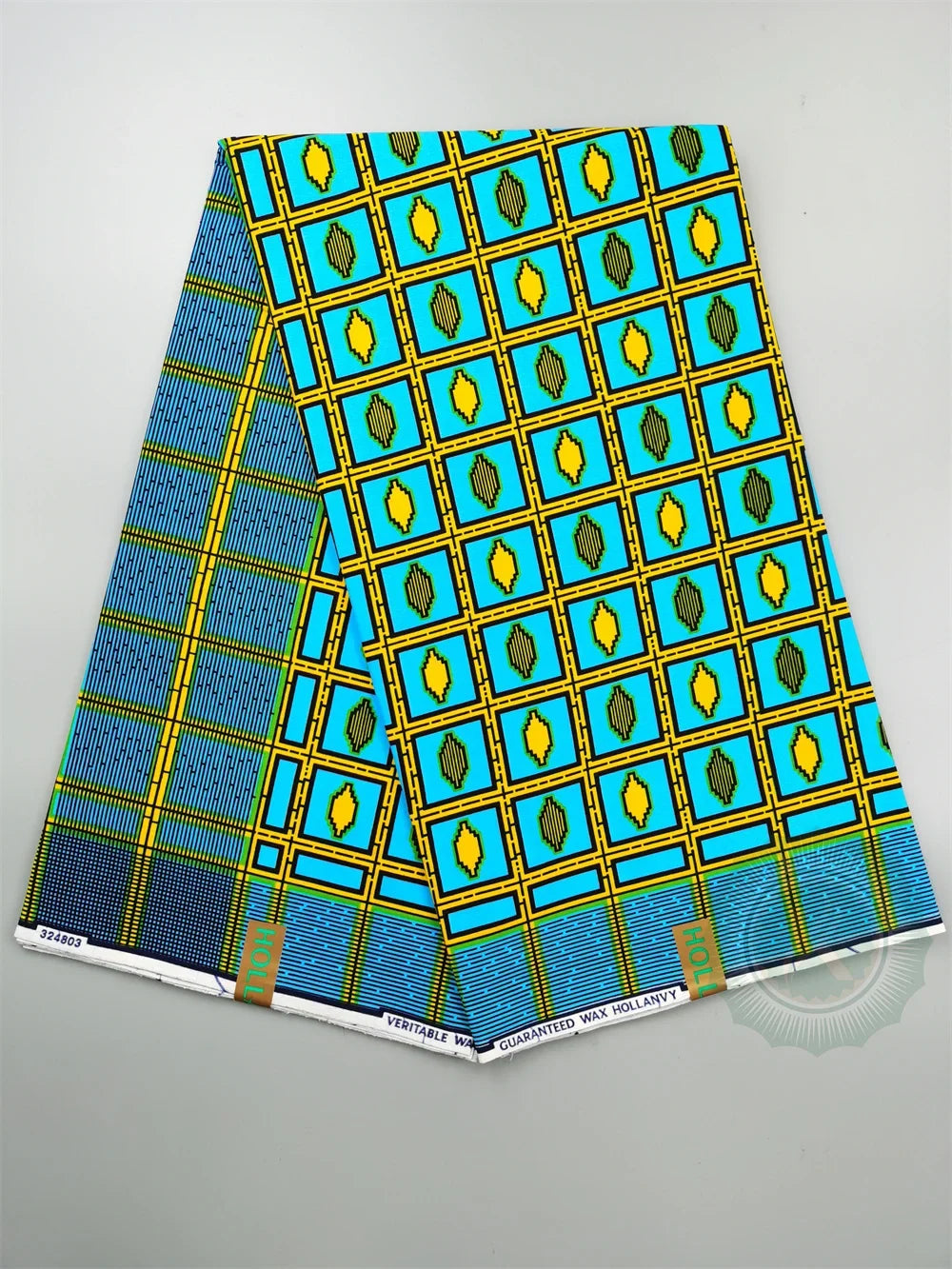 Guaranteed Original African Wax Fabric - 100% Cotton Real Ankara Print 6 Yards for Wedding Dresses & Sewing