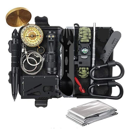 Emergency Trauma Survival Kit - Outdoor Camping First Aid Bag with SOS Wilderness Gear and Emergency Tools