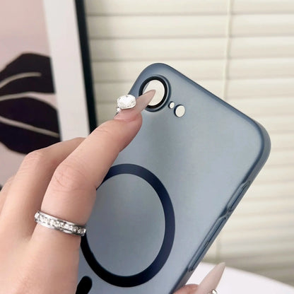 Matte Ultra-Thin Magnetic Phone Case for iPhone 16 / 16E / 15 / 14 / 13 / 12 / 11 Pro Max & Plus – MagSafe Compatible Shockproof Hard Glass Lens Bumper Cover