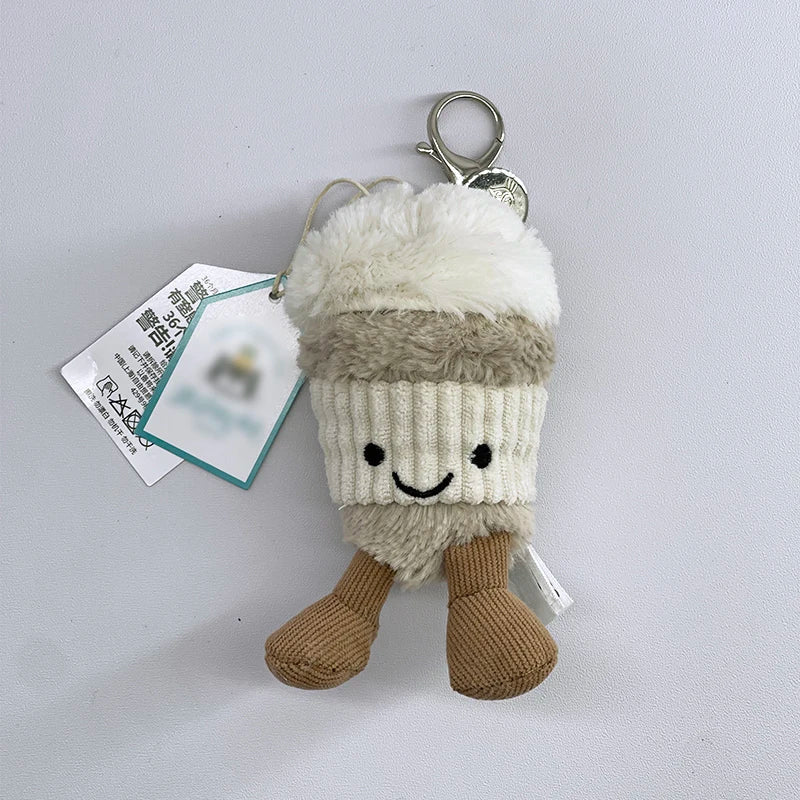 Cute Golf Ball Plush Keychain - Grape Jellyfish Hippo Elephant Bag Charm Mini Plush Toy Collection