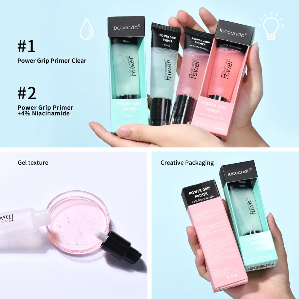24ml Power Grip Primer Gel - Hydrating Makeup Base for Smooth Skin, Invisible Pore Blurring & Long-Lasting Makeup Hold