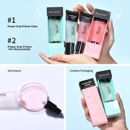 24ml Power Grip Primer Gel - Hydrating Makeup Base for Smooth Skin, Invisible Pore Blurring & Long-Lasting Makeup Hold