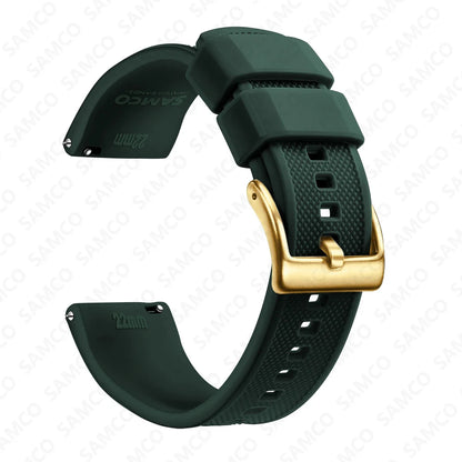 Premium Silicone Watch Band - Quick Release Rubber Replacement Strap for 18mm 20mm 22mm Watches