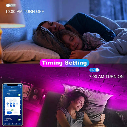 Bluetooth LED Strip Lights – Smart SMD 5050 Flexible Ribbon with App Remote for TV Backlight, Game Room & Home Decor