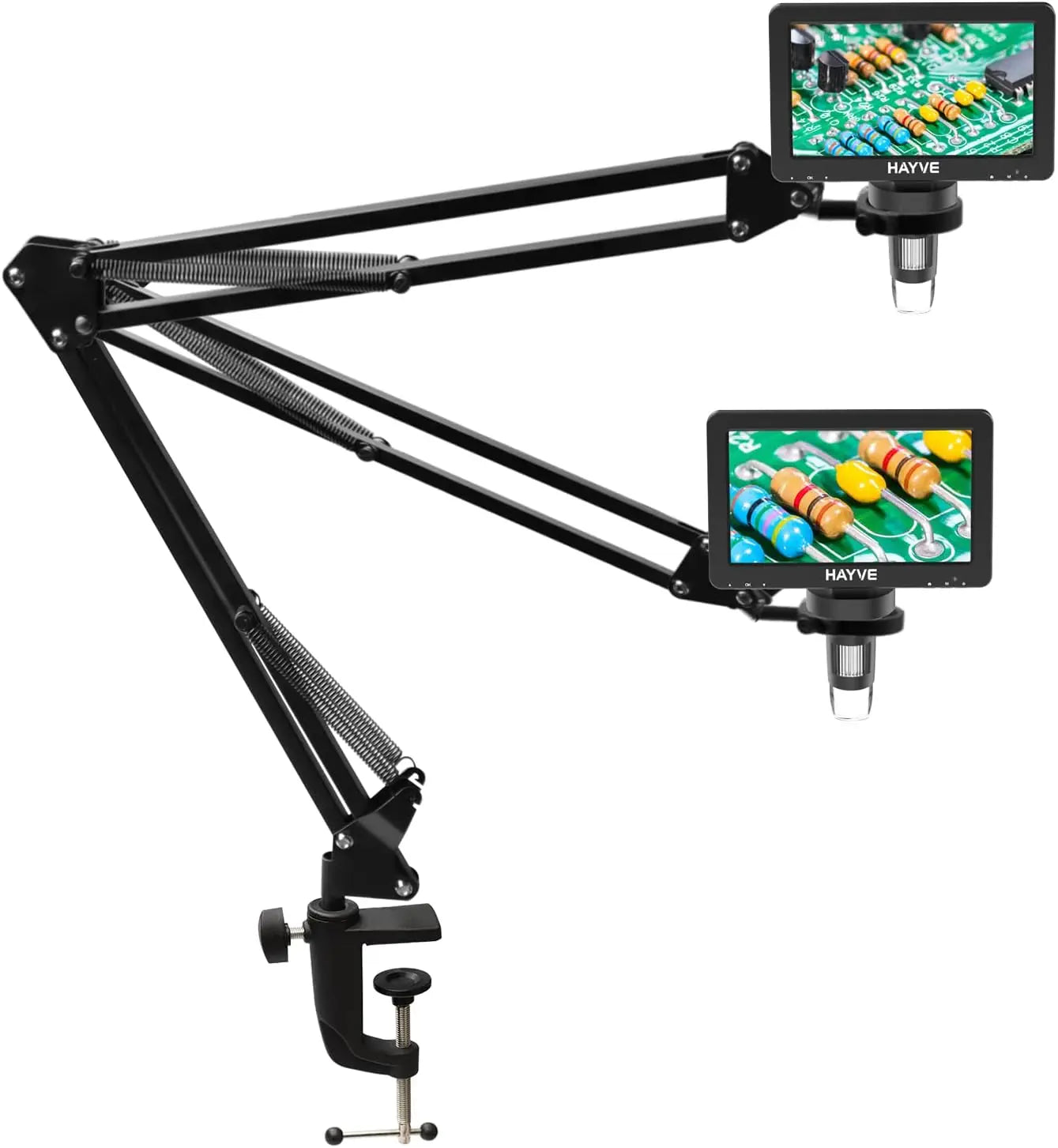 RIEVBCAU Flexible Microscope Arm Stand – Adjustable Metal Bracket Mount for DM4, DM7, DM9, MS1, MS3 Models