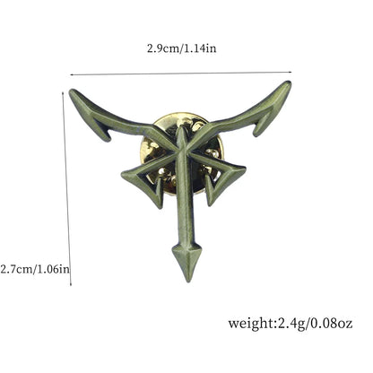 Resident Evil 4 Los Iluminados Logo Pin - Vintage Enamel Metal Brooch Badge Collectible Accessory